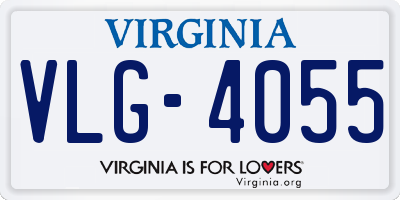 VA license plate VLG4055