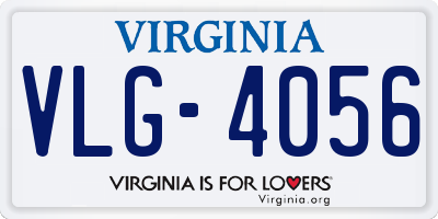 VA license plate VLG4056