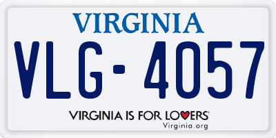 VA license plate VLG4057