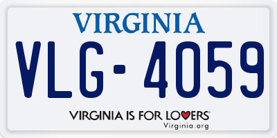 VA license plate VLG4059