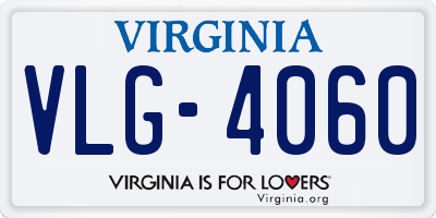 VA license plate VLG4060