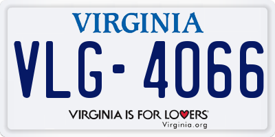 VA license plate VLG4066