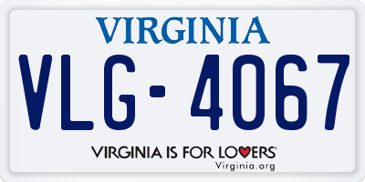 VA license plate VLG4067