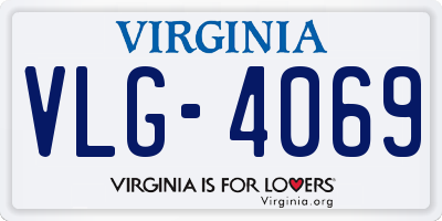 VA license plate VLG4069