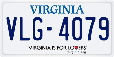 VA license plate VLG4079