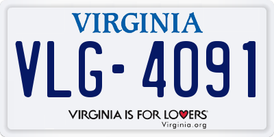 VA license plate VLG4091
