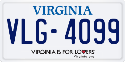 VA license plate VLG4099
