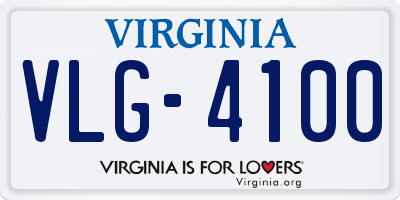 VA license plate VLG4100