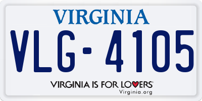 VA license plate VLG4105