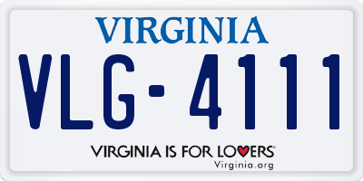 VA license plate VLG4111