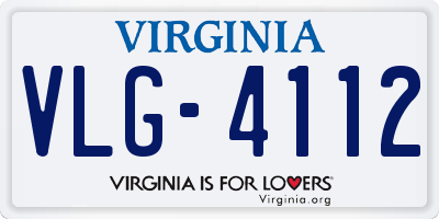 VA license plate VLG4112