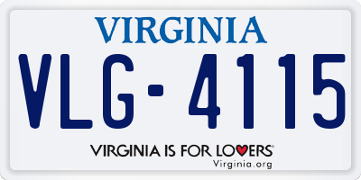 VA license plate VLG4115