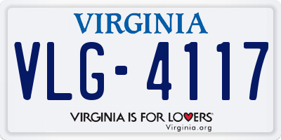 VA license plate VLG4117
