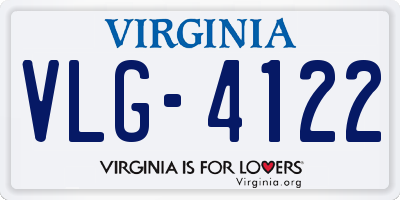 VA license plate VLG4122