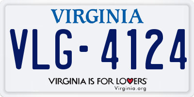 VA license plate VLG4124