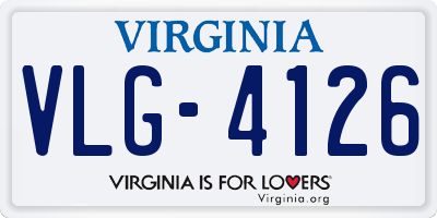 VA license plate VLG4126