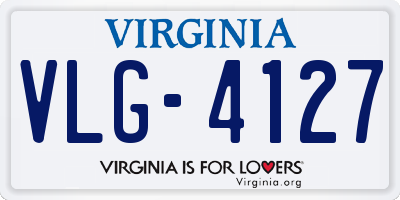 VA license plate VLG4127