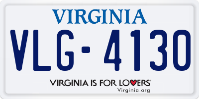VA license plate VLG4130