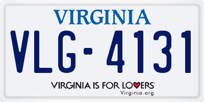 VA license plate VLG4131