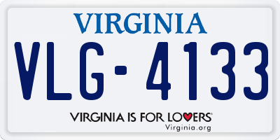 VA license plate VLG4133