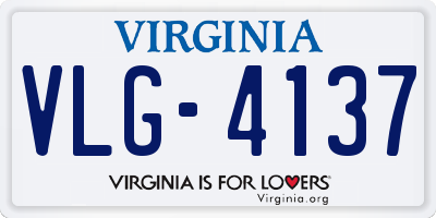 VA license plate VLG4137