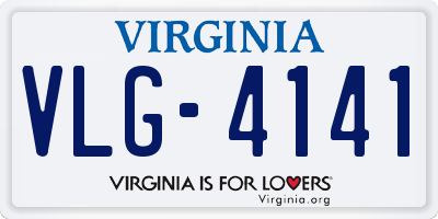 VA license plate VLG4141
