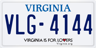 VA license plate VLG4144