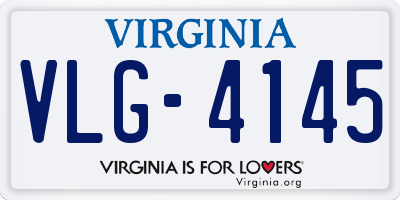 VA license plate VLG4145