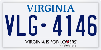 VA license plate VLG4146