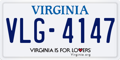 VA license plate VLG4147