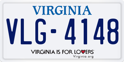 VA license plate VLG4148