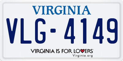 VA license plate VLG4149