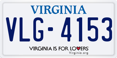 VA license plate VLG4153