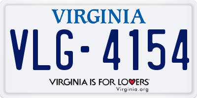 VA license plate VLG4154
