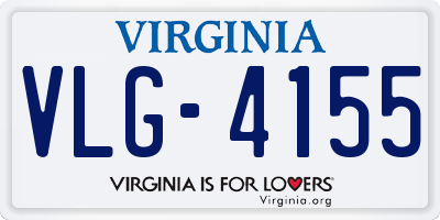 VA license plate VLG4155