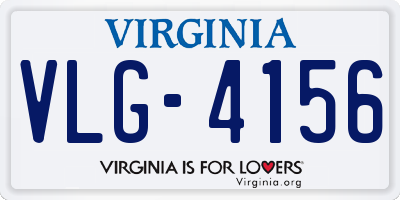 VA license plate VLG4156