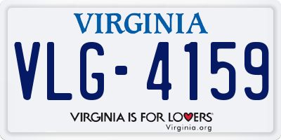 VA license plate VLG4159