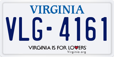 VA license plate VLG4161