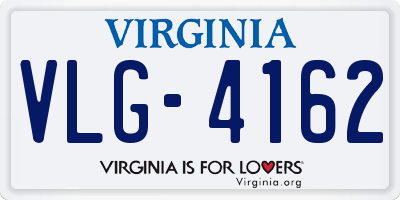 VA license plate VLG4162