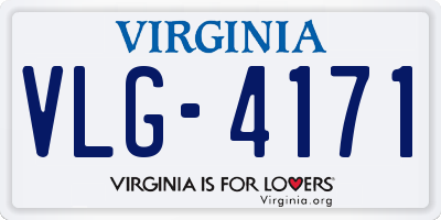 VA license plate VLG4171