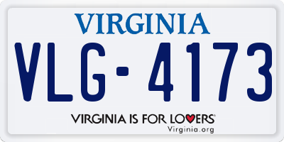 VA license plate VLG4173