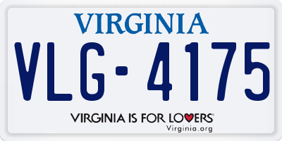 VA license plate VLG4175
