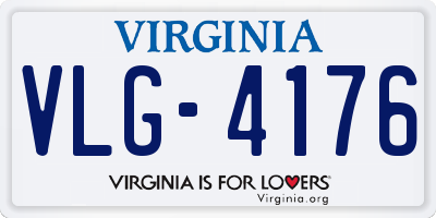 VA license plate VLG4176