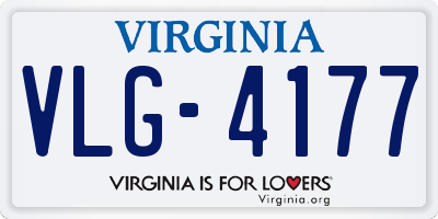 VA license plate VLG4177