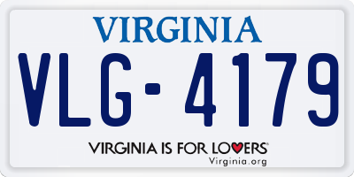 VA license plate VLG4179