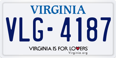 VA license plate VLG4187