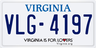 VA license plate VLG4197