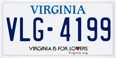 VA license plate VLG4199