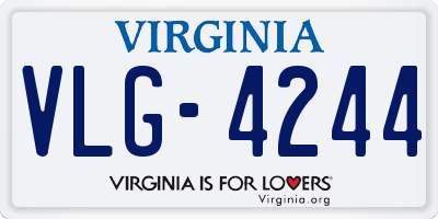 VA license plate VLG4244