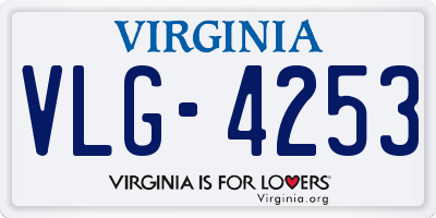 VA license plate VLG4253
